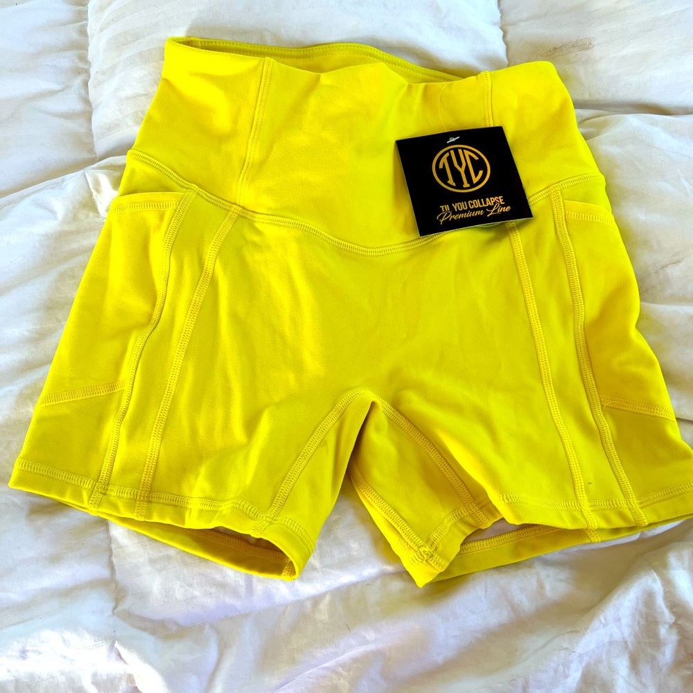 Till You Collapse NWT Yellow Shorts